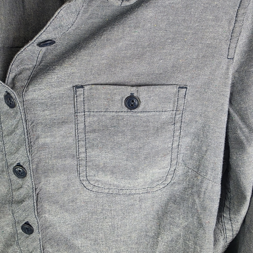 Field & Stream Button Down Roll Tab Shirt Dress - Picture 3 of 6
